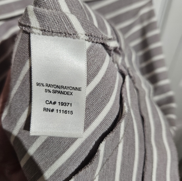 Robert Rodriguez Fitted Mini Grey & White Striped Dress | Size 10 Soft &Stretchy - Picture 4 of 4